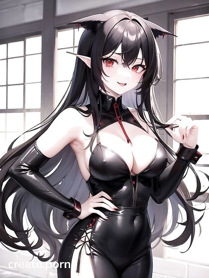 Vampire Lord Transforms into Seductive Maid with Red Eyes and Curvy Assets