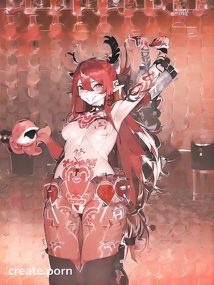 Tattooed Temptress Spreads Wide in Bad Anatomy Hentai AI Image