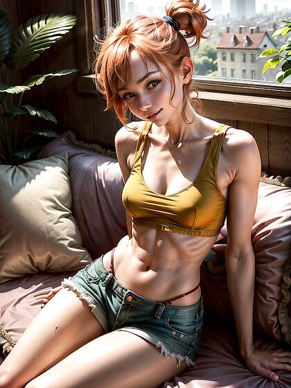Skinny Girl 18+ Gets Happy in Seductive Sitting Position Hentai Fun