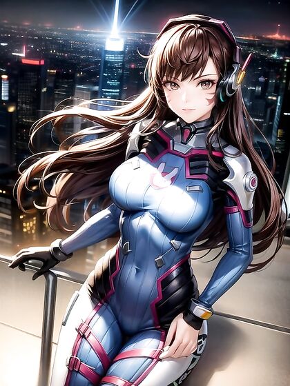 D’Va Strikes a Sexy Pose with Hands on Hips in Mind-Blowing Hentai AI Image