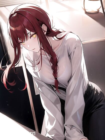 Makima's Glowing Eyes Shine Bright in Intense Hentai Pleasure