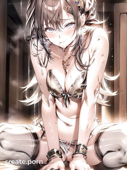 Sporty Shorts and Lacy Lingerie in steamy Hentai AI Image