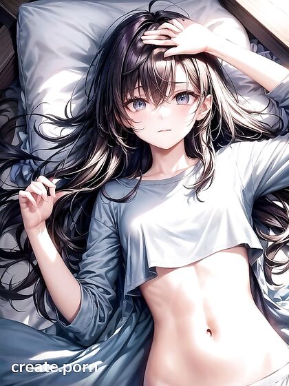 Light Blue Haired Beauty Enjoying Ultra-Detailed Top-Down Hentai Pleasure