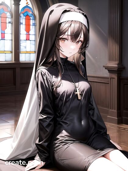 Church Seduction - Large Breasted Beauty Enjoys Intense Hentai Pleasure While Seated