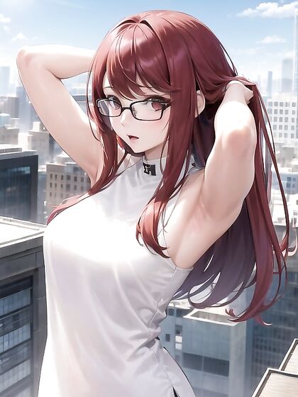 Sumire Yoshizawa Spread Wide on the Rooftop for Intense Hentai Pleasure