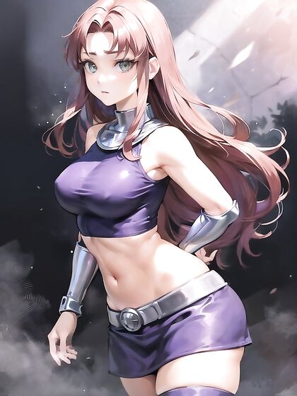 Starfire from Justice League Seduces in Comic Panel Speech Bubble Hentai Delight