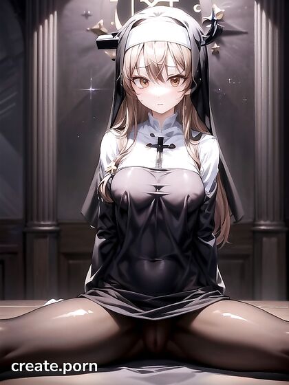 Pale-Skinned Nun in Ultra-Detailed hentai Pleasure Session