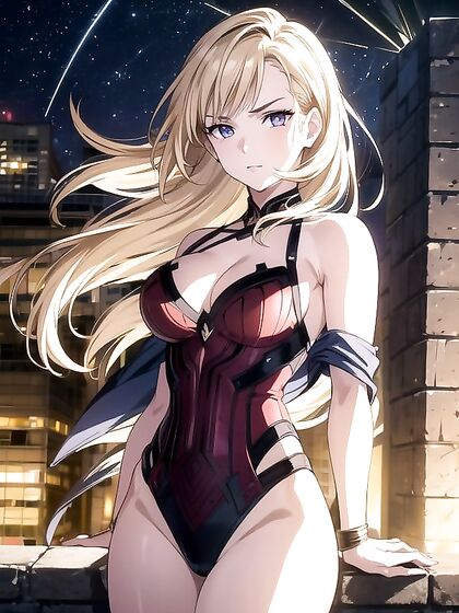 Wonder Woman in Off-Shoulder Outfit Takes the Night in Steamy Hentai AI Image