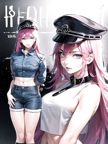 Poison from Street Fighter Seduces in Steamy Manga Panels andSpeech Bubble Hentai AI Image