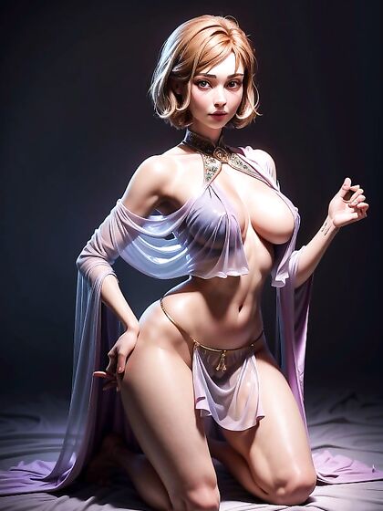 Nobara Kugisaki Stares Seductively at You in Arabian Whorehouse Hentai AI Image