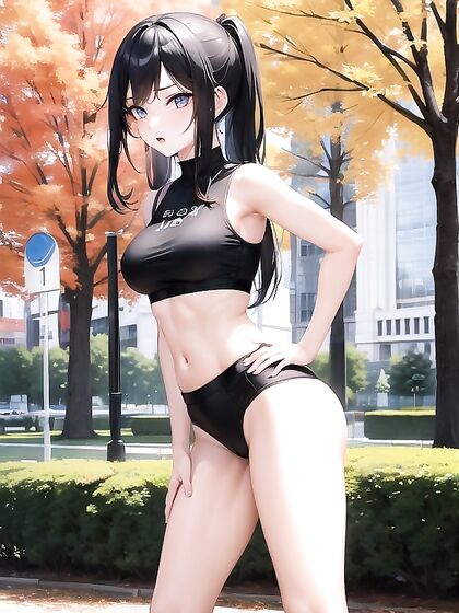 Sexy Seduction in Tight Workout Gear - A Naughty Hentai Fantasy