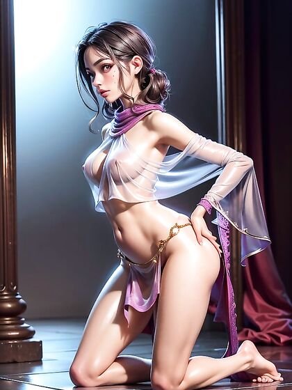 Skinny Belly Dancer Seduces You with Mesmerizing Moves in Hentai Hentai AI Image
