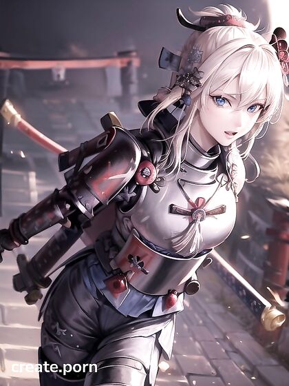 Stunning Blue-Eyed Beauty in Standing Front View Hentai AI Image