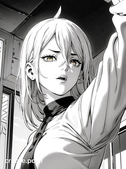 Wink and Power - A Captivating Black and White Manga Hentai Experience