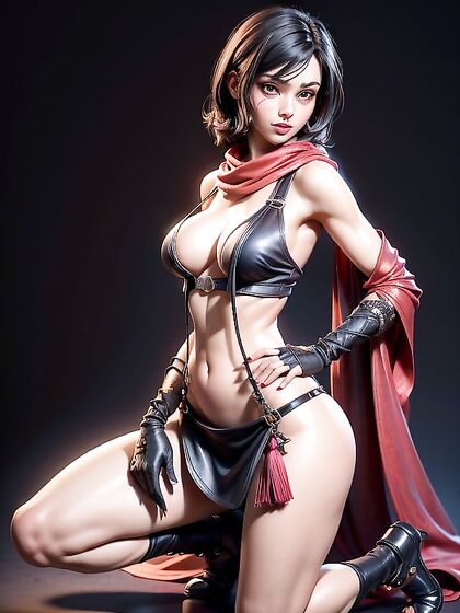 Arabian Whorehouse Fantasy - Topless Temptress Stares at You in Seductive Hentai AI Image