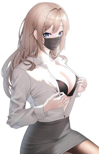 Damnn Girl! Unleash Those Titties from That Button-Down Top!