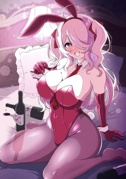 Horny AF chick rockin’ her tight-ass Red Bunny Suit for some XXX action!