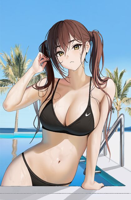 Pic of Hottie in Skimpy Bikini at Pool Gets Wet & Wild ~ NSFW XXX Porn