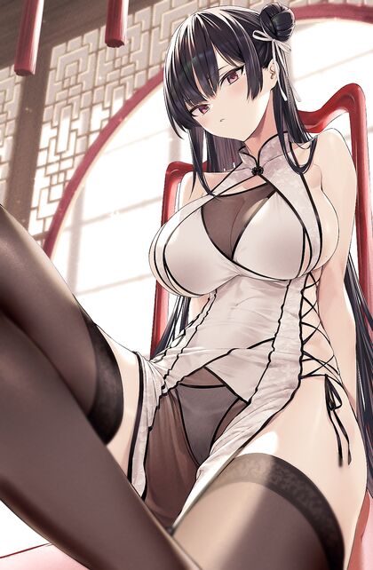 Horny AF Chinese Babe in Red Hot XXX Hentaifornias Pose