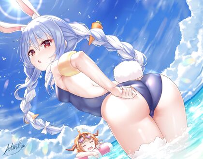 Damnn Peks! Adjustin’ Her Tight Ass Swimmies – Hentaified XXX Pic