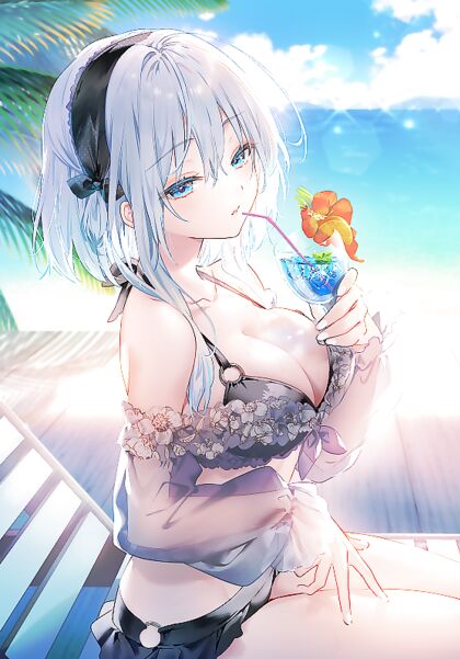 Horny AF senpaiman fucking his kawaisa bitch on beach