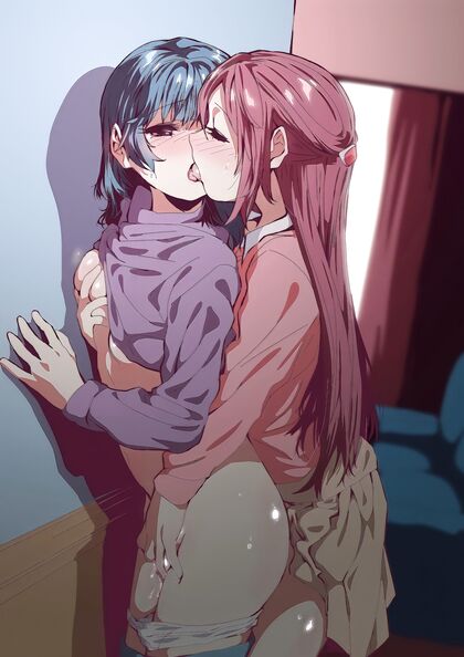 Hella Hot YoshiRi Porn - Hentaified XXX Pic of Two Lesbian Lovers Going At It