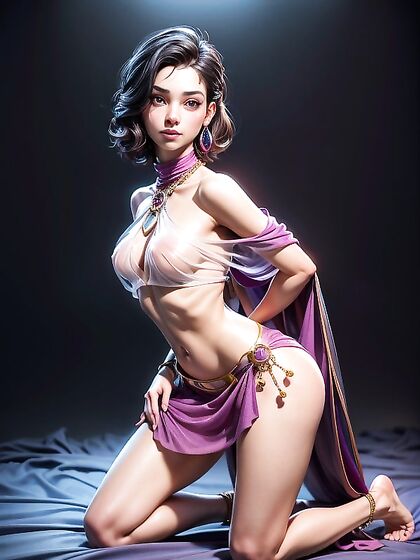 Skinny Sex Slave Stripped and Pleasured in Wild Hentai AI Image