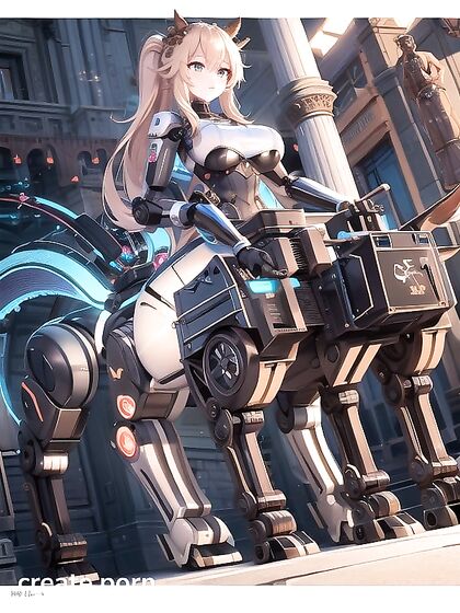 Perfect Face in Robot Armor Takes Onmind-Blowing Straight-On Hentai AI Image