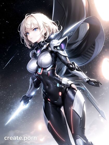 Ultra-Detailed Front View of Armored Robot in Seductive Hentai AI Image