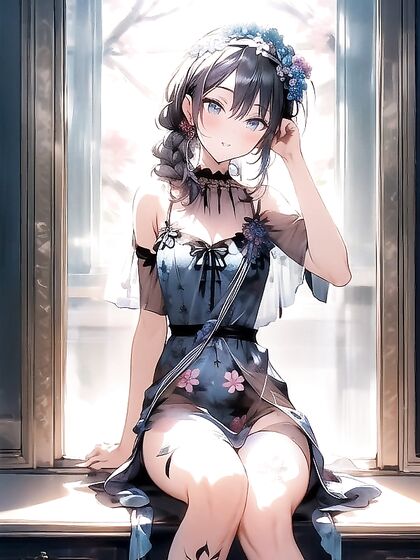 Warm Anime Hentai on the Couch with Seductive Stocking-clad Goddesses