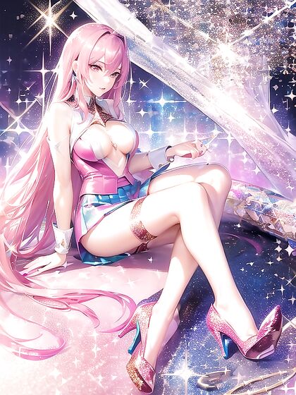 Seductive High Heels and Tight Skirt in Shimmering Hentai Pleasure