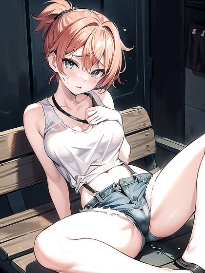 Bra-clad Girl 18+ Seduces Solo in Sensual Hentai AI Image