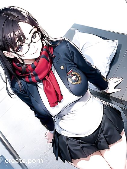 Smiling at You While Wrapped in a Scarf - A Sensual Hentai Experience