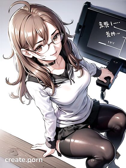 Cute Long-Haired BBW Enjoys Steamy Hentai AI Image