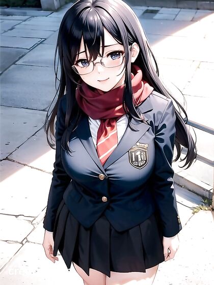 Fat Girl 18+ in Glasses and Skirt Enjoying Intense Hentai Pleasure