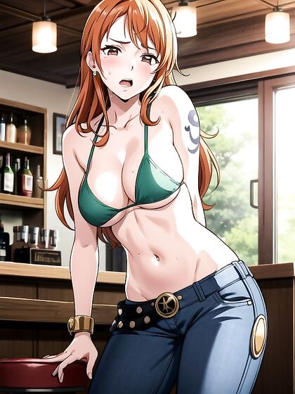 Skinny Girl 18+ Gets Creampied at the Bar in Steamy Hentai AI Image