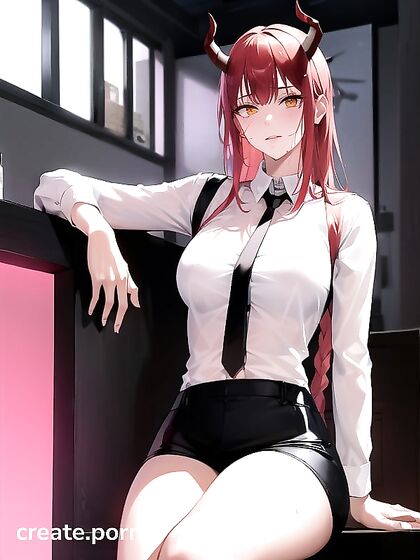 Demon With Crossed Legs Explodes in Intense Hentai Cumshots