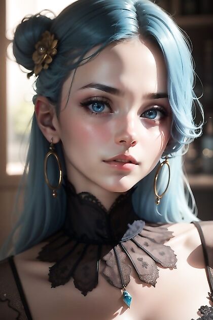 Naked Girl 18+s Cuddle Amidst a Floral Haven in Ethereal Hentai Dreams