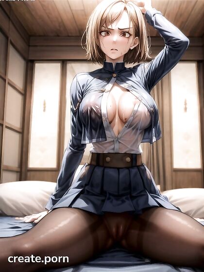 Soaked Clothes and Plump Breasts Heat up the Bed in Sensual Hentai AI Image