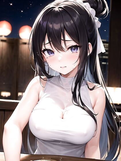 Girl 18+ at Table Focuses on Steaming Bowl of Ramen Before Pleasurable Cumshot Moment