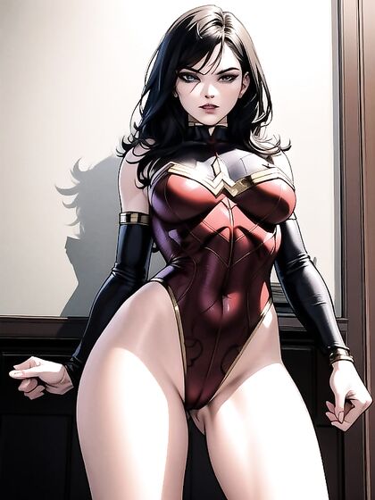 Wonder Woman Gets Bottomed-Up in Steamy Comic Style Hentai AI Image