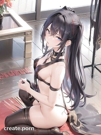 Dehya from Genshin Impact Gets Soaked and Satisfied in Rainy Hentai AI Image
