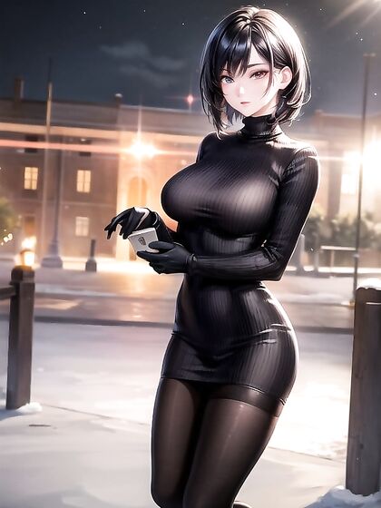 Ada Wong with Bobcut and Black Hair in Seductive Hentai AI Image
