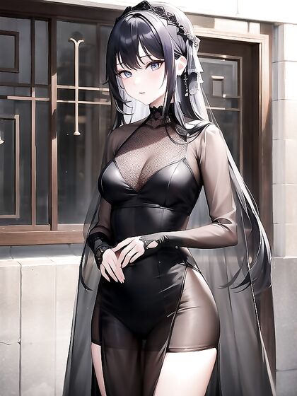 Sheer Dress Seduction in Steamy Hentai AI Image