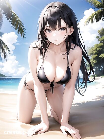 Explore the Crawl Harem in Seductive Bikini Hentai Adventures