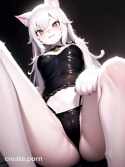 Furry Cat Girl 18+ Gets Wild in Bottom-Up Hentai AI Image