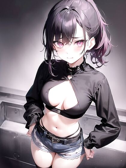 Top-Down View of Busty Beauties Over 20 in Seductive Hentai AI Image