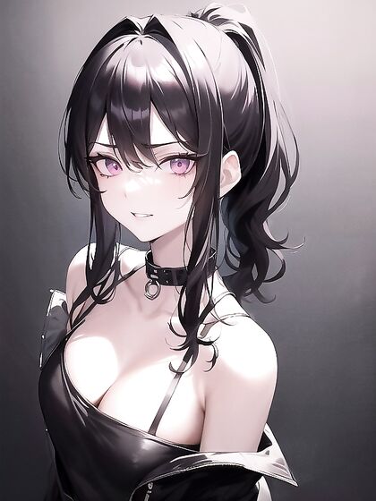 Skinny Girl 18+ Enjoying Top-Down Pleasure Under the Moonlight in Hentai Hentai AI Image