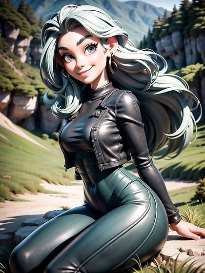 Meadow Enjoys Blissful Moments in Seductive Seated Hentai AI Image