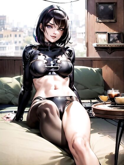 Goth Girl 18+ in Black Shows Off Her Seductive Feet in Hentai Bliss